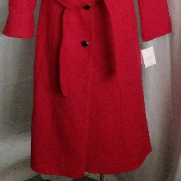 KATE SPADE - Single-breasted Belted Coat In Bright Pink, Small - Picture 7 of 9